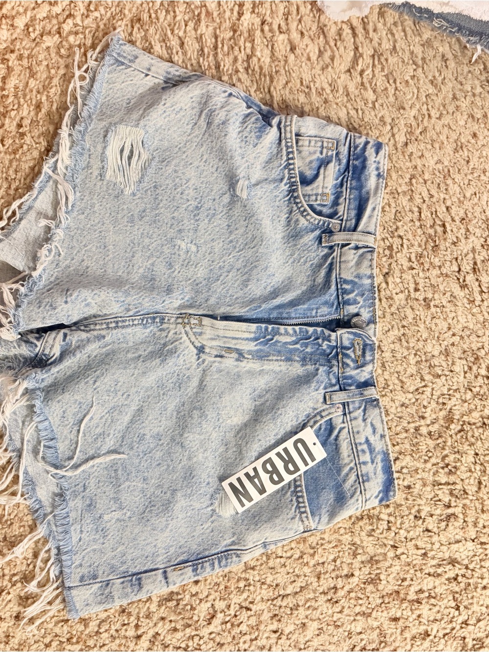 BDG Light Wash Blue Denim Shorts